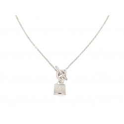 NEUF COLLIER HERMES PENDENTIF AMULETTES SAC KELLY ARGENT 925 BOITE NECKLACE 720€