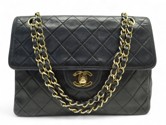 sac a main chanel square fermoir timeless cuir