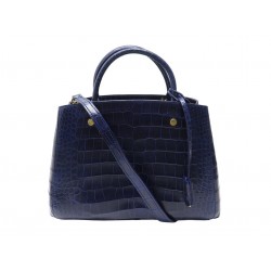 SAC A MAIN LOUIS VUITTON MONTAIGNE MM CUIR CROCODILE BLEU BANDOULIERE BAG 30000€