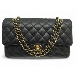 SAC A MAIN CHANEL 11.12 TIMELESS CLASSIQUE MEDIUM CUIR CAVIAR NOIR BAG 10300€