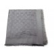 CHALE LOUIS VUITTON MONOGRAM SHINE M75120 EN SOIE LAINE ARGENTE GRIS SHAWL 590€