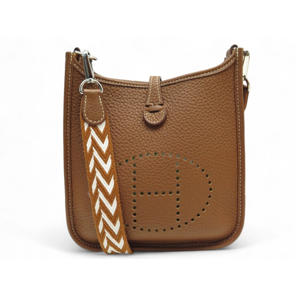 NEUF SAC A MAIN HERMES EVELYNE AMAZONE 16 CUIR CLEMENCE GOLD SANGLE ZIG ZAG BAG