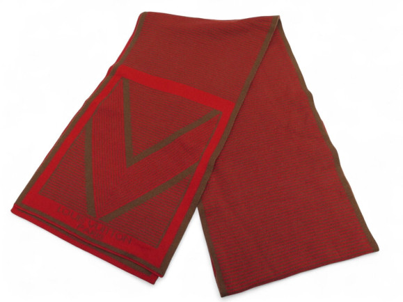 echarpe louis vuitton en cachemire rayures rouge