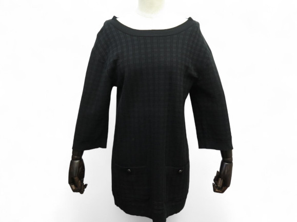 robe chanel manches longues p47573k06030 s 36 en coton