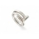 BAGUE TIFFANY T WRAP SQUARE T47 EN ARGENT MASSIF 925 SILVER STERLING RING 590€