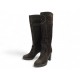 NEUF CHAUSSURES LOUIS VUITTON BETH HIGH BOOTS 39.5 LOGO LV BOTTES MARRON 1500€