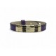 NEUF BRACELET BULGARI SERPENTI EMAIL ET CUIR VIOLET 15 17 CM LEATHER BANGLE 560€