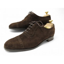 CHAUSSURES EDWARD GREEN 202 DAIM VELOURS 7.5E 41.5 RICHELIEU EMBAUCHOIRS 1400€