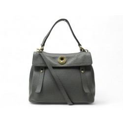 SAC A MAIN YVES SAINT LAURENT MUSE TWO 304681 CUIR GRAINE GRIS HAND BAG 2100€