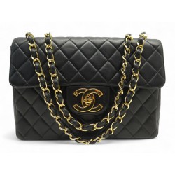 NEUF VINTAGE SAC A MAIN CHANEL TIMELESS JUMBO SIMPLE RABAT CUIR MATELASSE 11100€