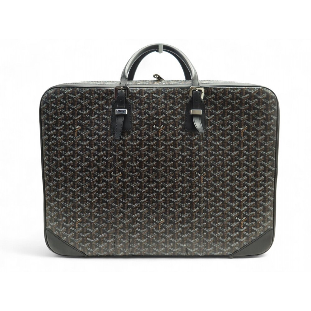 NEUF VALISE GOYARD AMBASSADE 50CM EN TOILE GOYARDINE SAC DE VOYAGE NOIR LUGGAGE