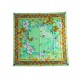 NEUF FOULARD CARTIER COCCINELLE CARRE 90 CM EN SOIE VERT VIOLET SILK SCARF 340€