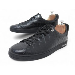 NEUF CHAUSSURES LOUIS VUITTON FRONTROW BBFU1P 8 42 FACON CROCO SNEAKERS 810€