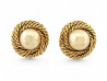 boucles d'oreilles chanel rondes 1984 perles
