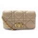NEUF SAC A MAIN POCHETTE DIOR CARO S5135 POUCH CUIR CANNAGE SABLE WOC BAG 2500€