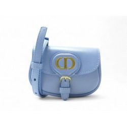 NEUF SAC A MAIN CHRISTIAN DIOR BOBBY MICRO BANDOULIERE CUIR BLEU HAND BAG 1800€