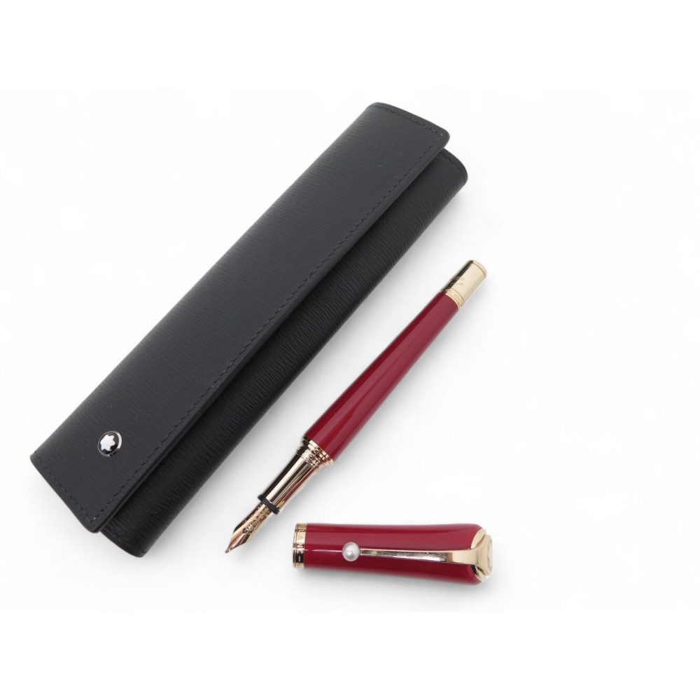 NEUF STYLO PLUME MONTBLANC MUSES MARILYN MONROE 116066 ET ETUI 129258 CUIR 1120€