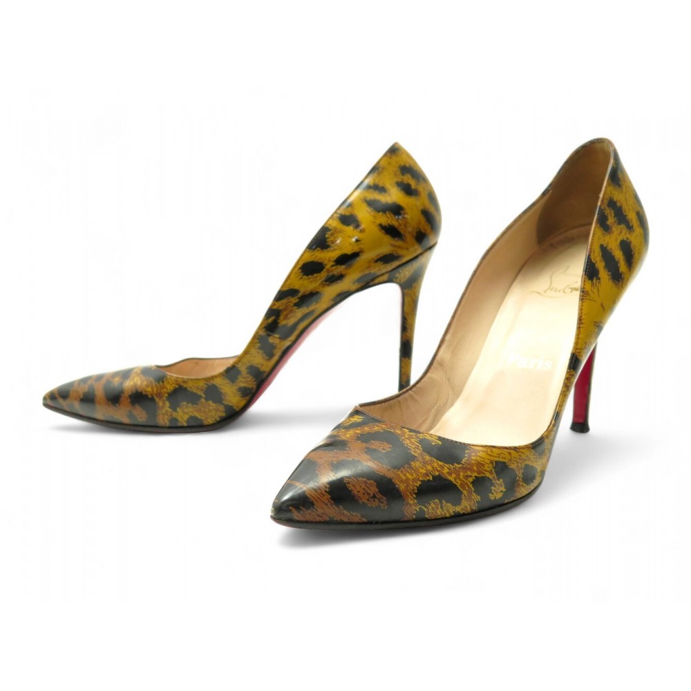 CHAUSSURES CHRISTIAN LOUBOUTIN ESCARPINS SO KATE LEOPARD 39 EN CUIR SHOES 745€