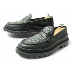CHAUSSURES CHRISTIAN DIOR MOCASSINS GRANVILLE 44 TOILE OBLIQUE CUIR LOAFERS 920€