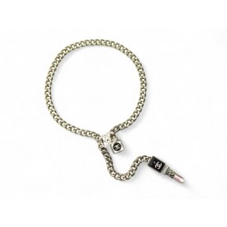 NEUF COLLIER CHANEL 2022 LOGO CC ROUGE A LEVRES 38-50 CM METAL DORE NECKLACE NEW