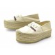 NEUF CHAUSSURES GUCCI 525989 ESPADRILLES 39 SANDALES PLATEFORMES LOGO GG 575€