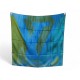 NEUF FOULARD LOUIS VUITTON LOGO LV M71543 EN SOIE BLEU & VERT CARRE SCARF 530€