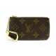 NEUF POCHETTE PORTE CLES LOUIS VUITTON M62650 EN TOILE MONOGRAM MONNAIE 275€