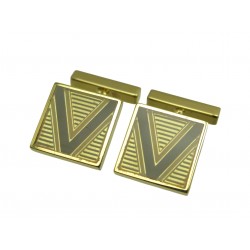 BOUTONS DE MANCHETTES LOUIS VUITTON EN ARGENT 925 VERMEIL SLIVER CUFFLINKS 510€