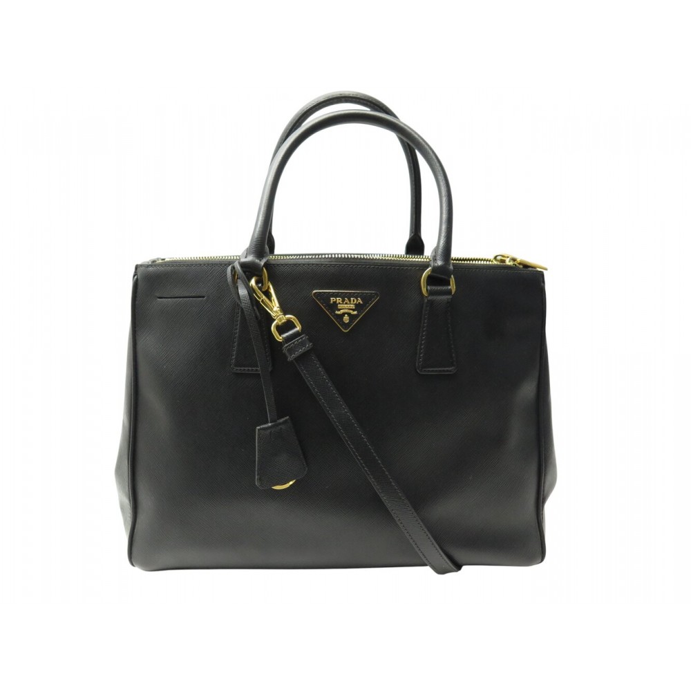 SAC A MAIN PRADA GALLERIA BN2274 EN CUIR SAFFIANO NOIR BANDOUIERE HANDBAG 3800€