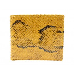 NEUF PORTE CARTES GUCCI 664784 EN CUIR DE PYTHON JAUNE WALLET CARDS HOLDER 1200€