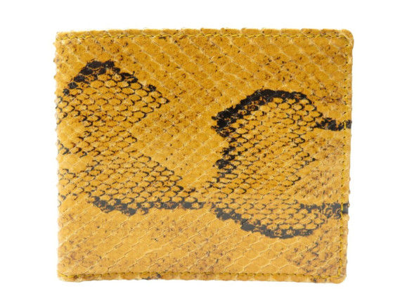  porte cartes gucci 664784 en cuir de python jaune
