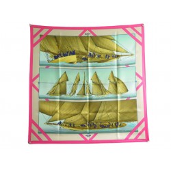 VINTAGE FOULARD HERMES RAFALES YANNICK MANIER CARRE 1ER EDITION BOITE SCARF 530€
