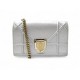 SAC A MAIN CHRISTIAN DIOR DIORAMA MICRO BANDOULIERE CUIR ARGENTE CLUTCH 1800€
