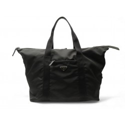 SAC A MAIN PRADA DE VOYAGE WEEK-END FOURRE TOUT TOILE NYLON NOIR HAND BAG 2100€