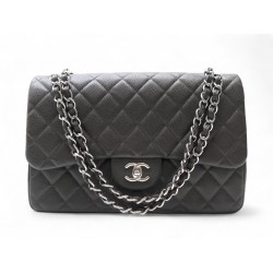 NEUF SAC A MAIN CHANEL CLASSIQUE JUMBO TIMELESS EN CUIR CAVIAR MARRON BAG 11300€