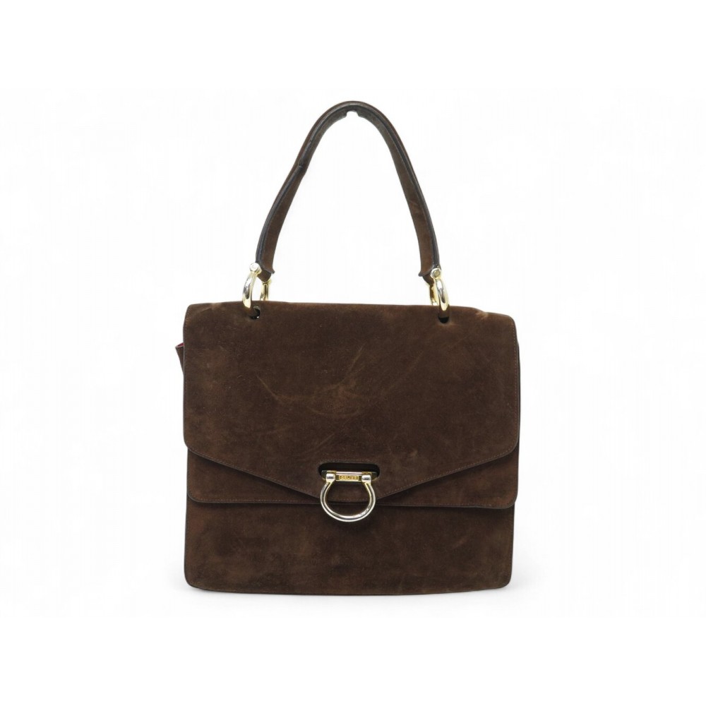VINTAGE SAC A MAIN CELINE A RABAT PORTE EPAULE DAIM MARRON HOBO HAND BAG 1290€