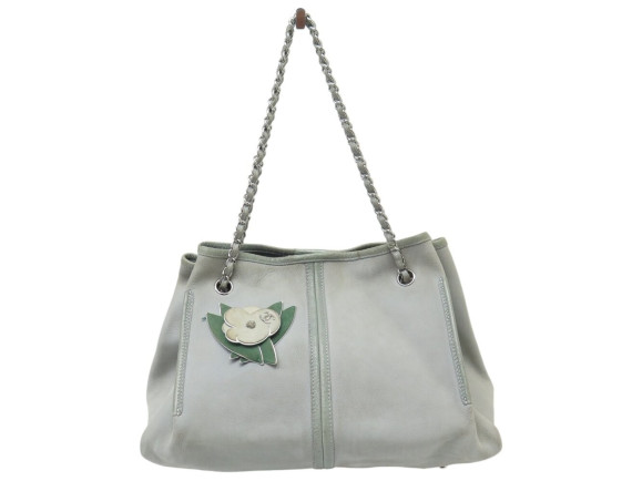 sac a main chanel sac shopping camelia cuir gaine