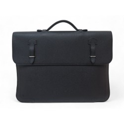 SAC CARTABLE HERMES SERVIETTE 57 EN CUIR EPSOM NOIR MACBOOK BRIEFCASE BAG 6700€