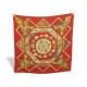 FOULARD HERMES ROCAILLE PLISSE EN SOIE ROUGE & DOREE CARRE 90 SILK SCARF 530€