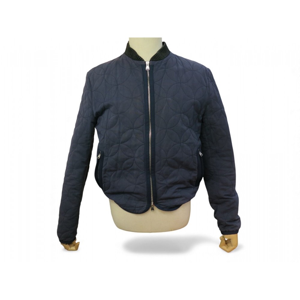 BLOUSON LOUIS VUITTON MATELASSE FLEUR MONOGRAM S 46 BOMBER BLEU COAT 2500€
