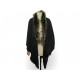 NEUF CHALE FENDI TOUCH OF FUR MONOGRAMME LOGO ZUCCA FOURRURE RACCON SHAWL 1050€