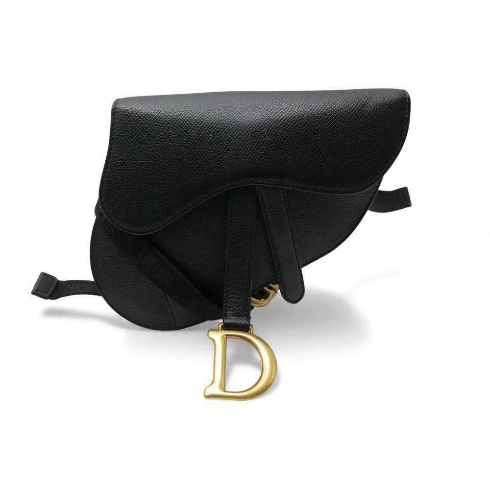 SAC A MAIN CHRISTIAN DIOR POCHETTE CEINTURE SADDLE CUIR WAIST BELT BAG 1150€