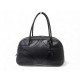 SAC A MAIN PRADA BOWLING EN CUIR PERFORE NOIR LISERET BLANC HAND BAG PURSE 1490€