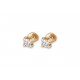 NEUF BOUCLES D'OREILLES PUCES CARTIER C EN OR ROSE DIAMANT 0.48CT EARRINGS 6400€