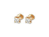 boucles d'oreilles puces cartier c en or rose