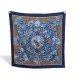 NEUF RARE FOULARD HERMES TURANDOT NATSUNO HIDAKA SOIE BLEUE CARRE 90 SILK SCARF