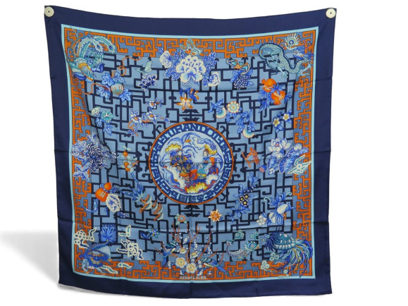 rare foulard hermes turandot natsuno hidaka soie