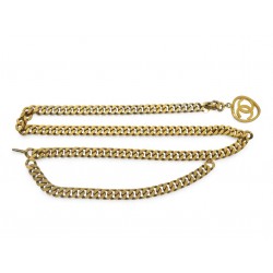 VINTAGE CEINTURE CHANEL 1996 MEDAILLON LOGO CC CHAINE FORCAT T90 COLLIER BELT