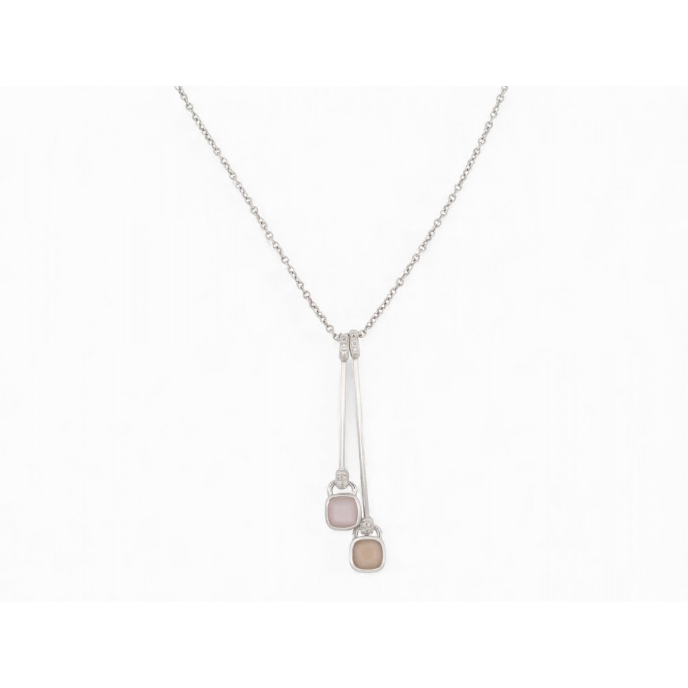 NEUF COLLIER POIRAY INDRANI PENDENTIF DIAMANTS OR BLANC 18K 10GR NECKLACE 3200€