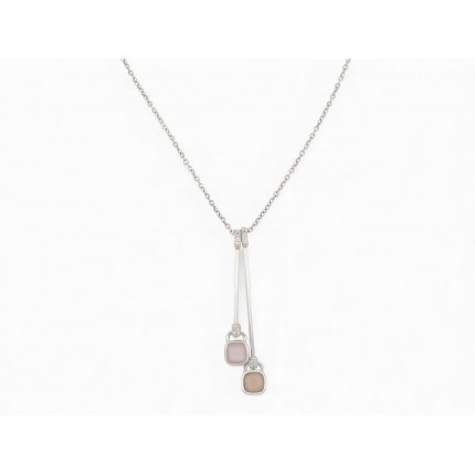 NEUF COLLIER POIRAY INDRANI PENDENTIF DIAMANTS OR BLANC 18K 10GR DIAMANT PIERRES